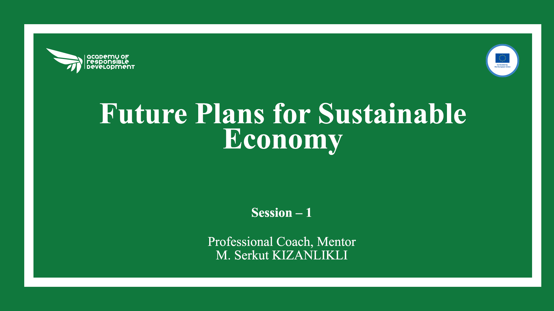Future Plans for Sustainable Finance